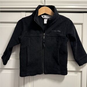 Columbia Black Full-Zip Fleece Jacket | kids unisex size 24 months